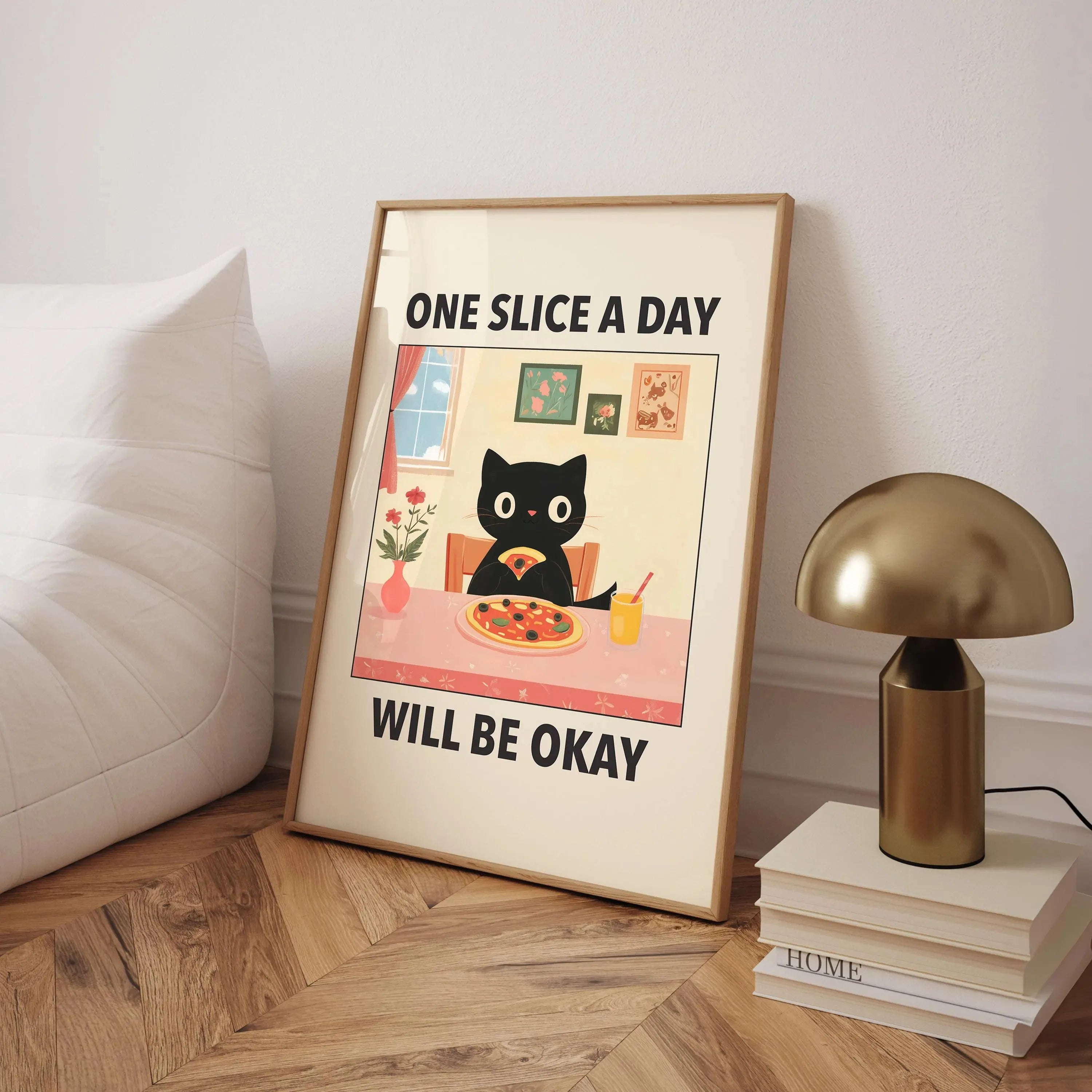 Bathroom Cat Canvas Print – Wash Your Paws Wall Art