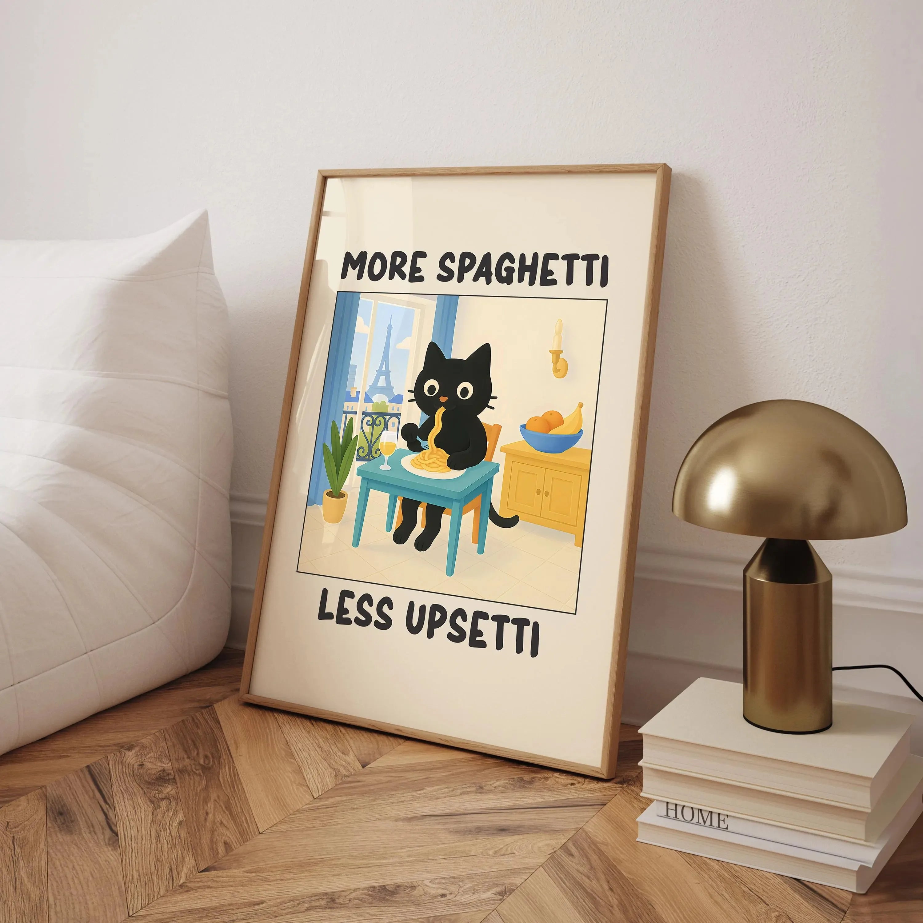 Bathroom Cat Canvas Print – Wash Your Paws Wall Art