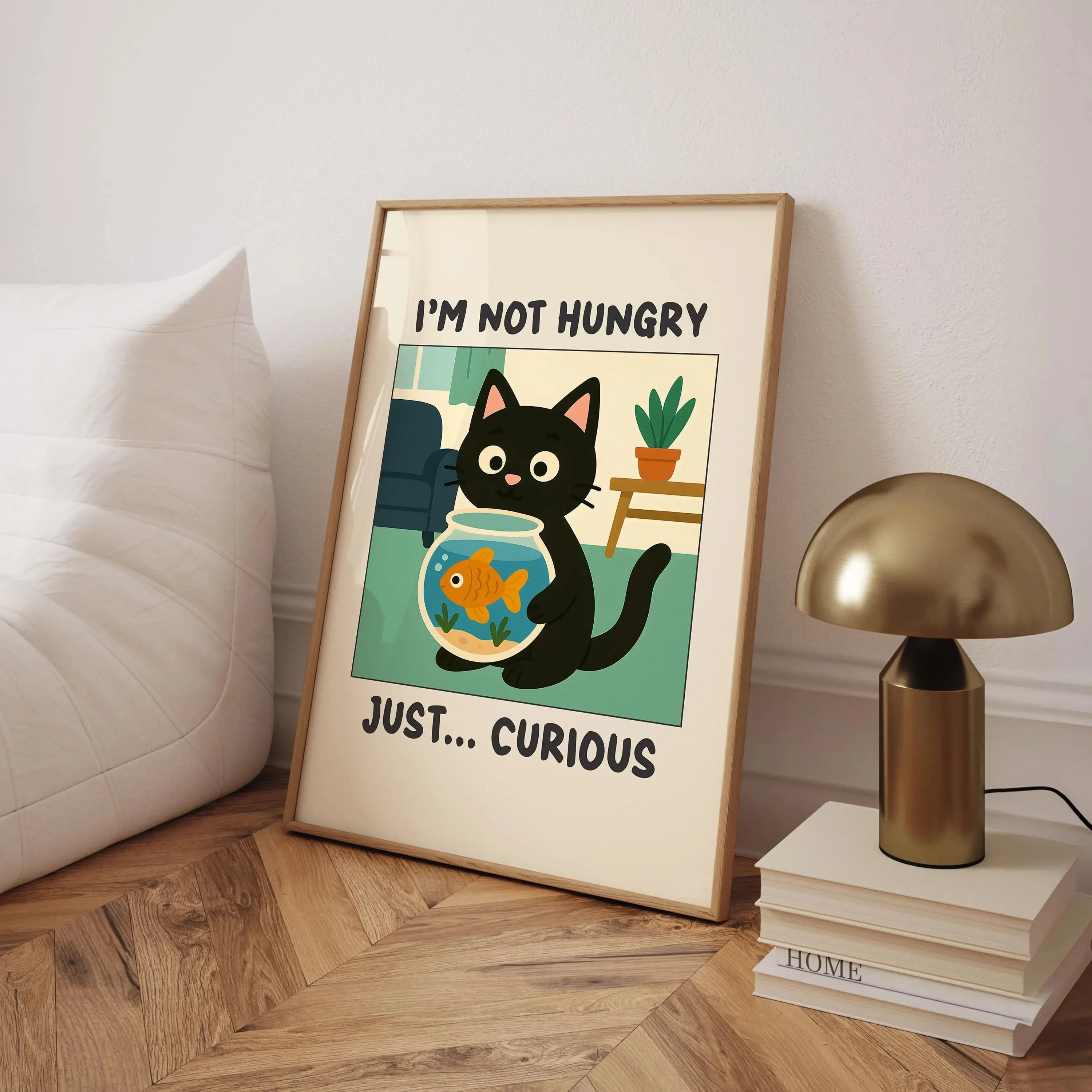Bathroom Cat Canvas Print – Wash Your Paws Wall Art