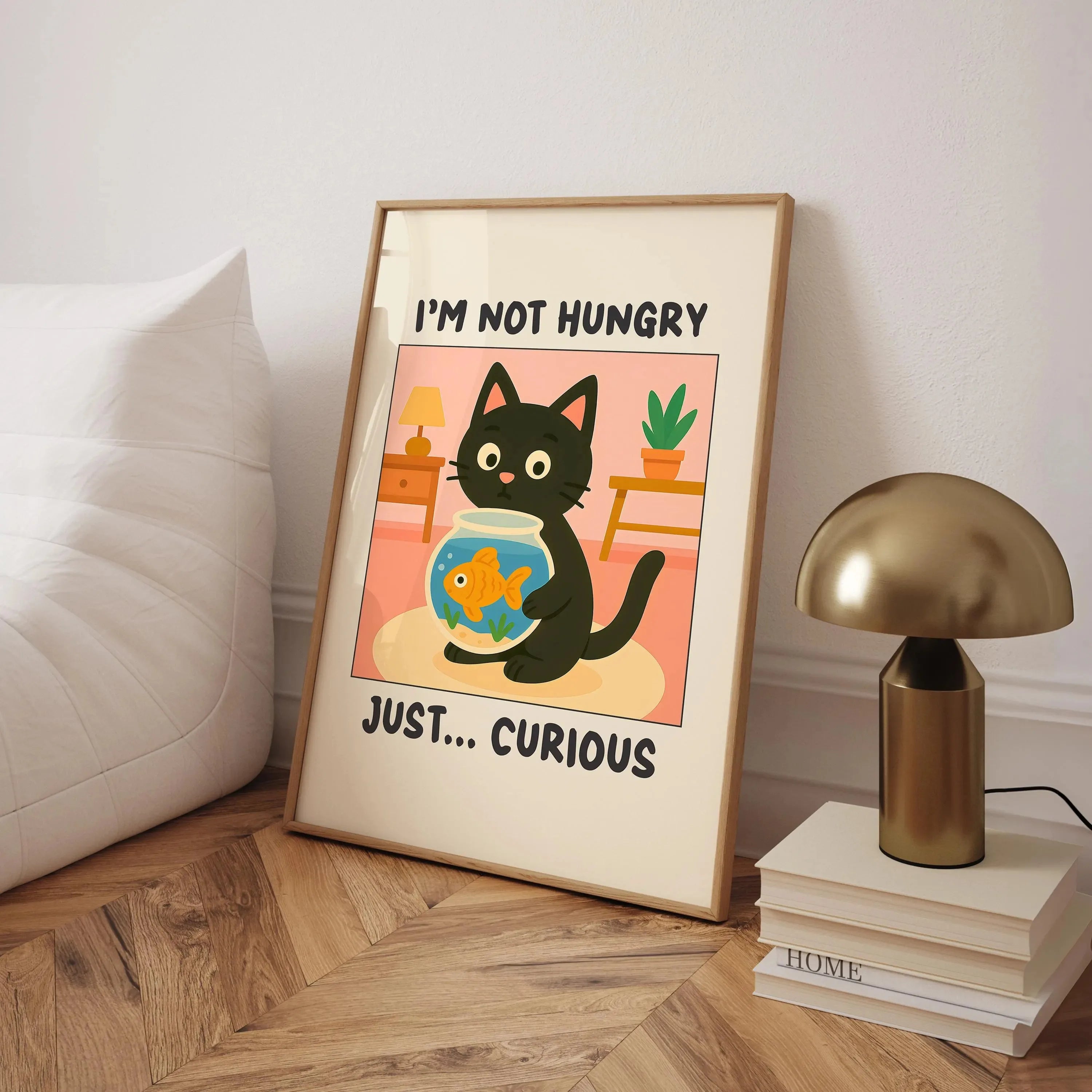 Bathroom Cat Canvas Print – Wash Your Paws Wall Art
